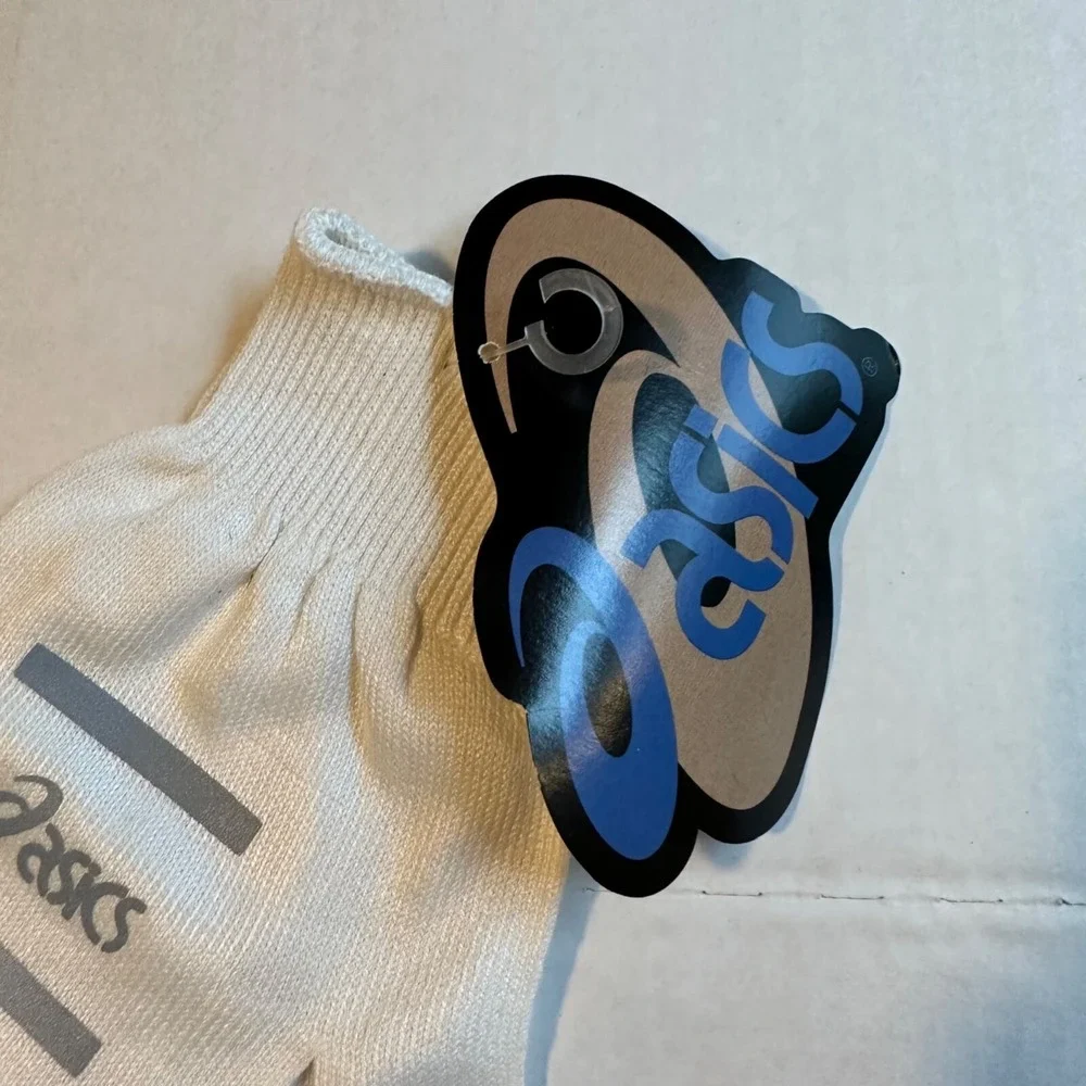 Asics Thermax Gloves Glove Liners Unisex M/L White Reflective Logo ZC755M-01 NWT